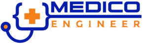 Transparent medico engineer logo