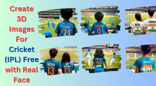 Create 3d images of cricket IPL for girls boys and couples