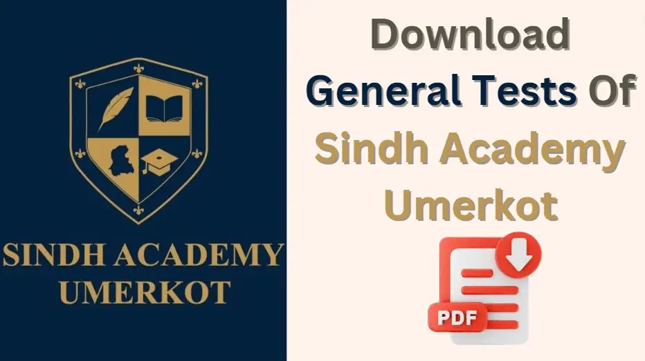 Sindh Academy umerkot all General tests 2021 2022 2023