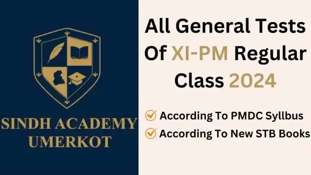 Download all xi General Tests 2024 Of Sindh Academy Umerkot