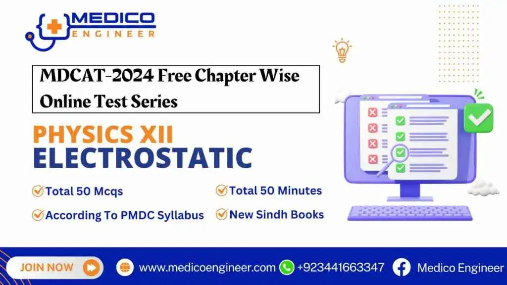 Xii Physics Electrostatics Sindh textbooks test 2024
