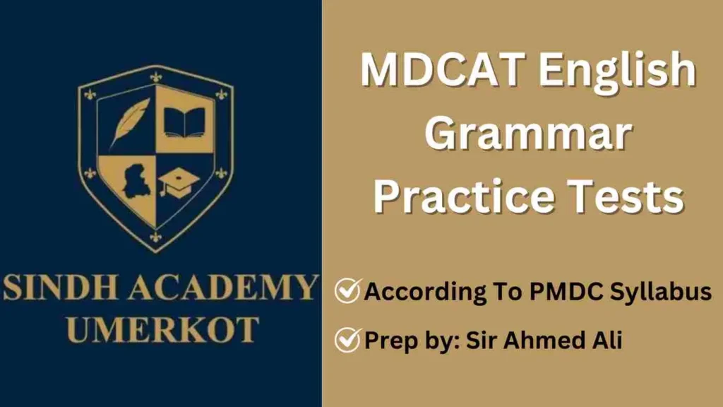MDCAT English grammar practice tests