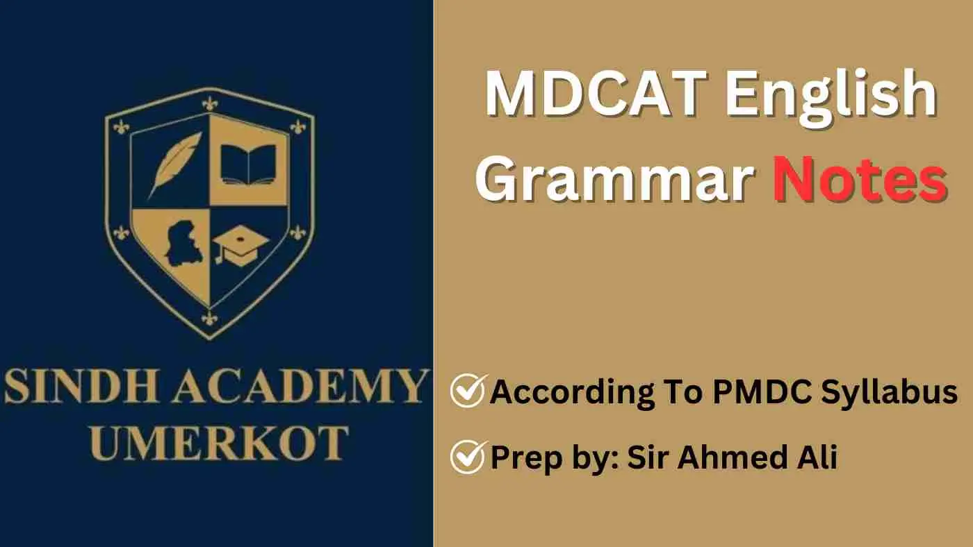 Mdcat English Grammar Notes