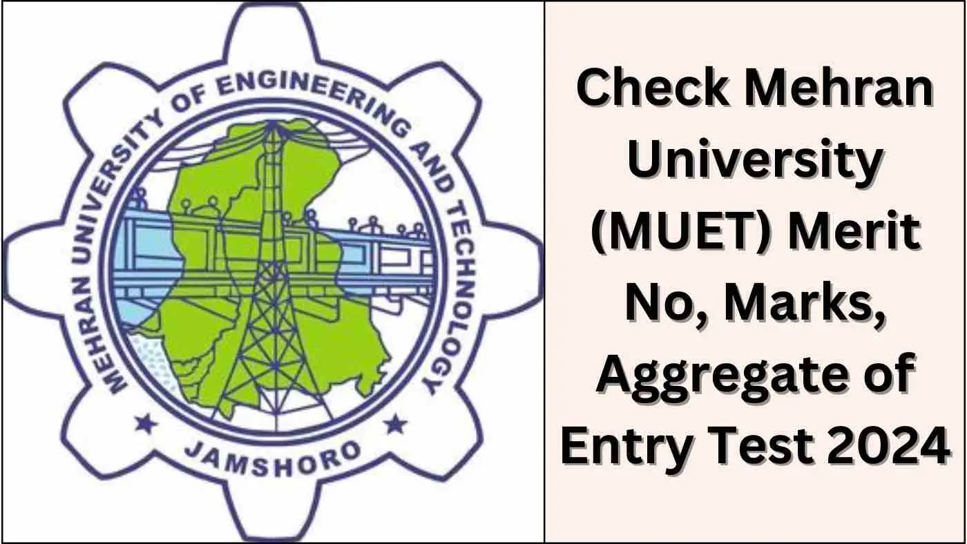 Check Mehran University (MUET) Merit No, Marks, Aggregate of Entry Test 2024