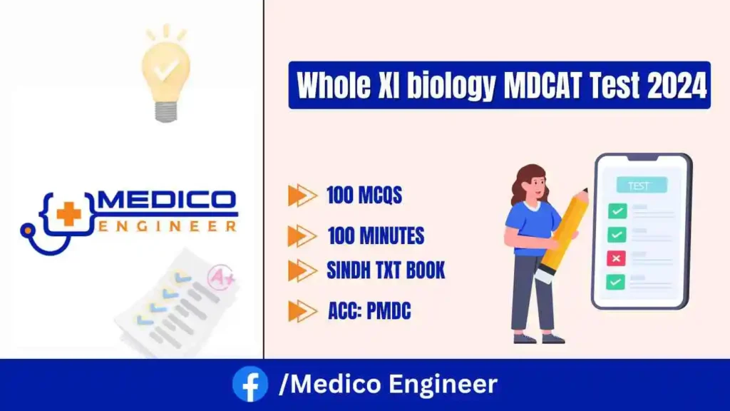 WHOLE XI BIOLOGY MDCAT ONLINE MOCK TEST